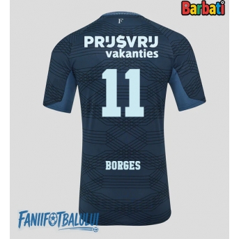 Feyenoord Goncalo Borges #11 Tricou Fotbal Replică 2025-26 Barbati Deplasare